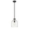 Z-Lite Pearson 1 Light Pendant, Matte Black And Clear Seedy 817-9MB - alternate 5